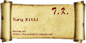 Tury Kitti névjegykártya